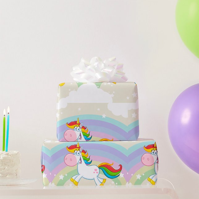 Unicorn Rainbow Presentpapper (Skapare uppladdad)