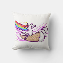 Unicorn Rainbow Riding Ice Cream Cone Kudde