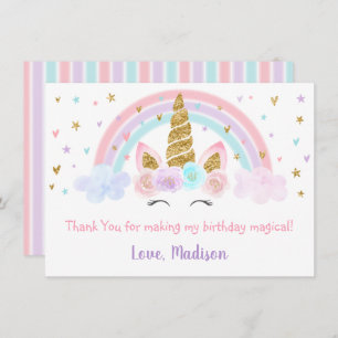 Unicorn Rainbow Rosa Guld Tack