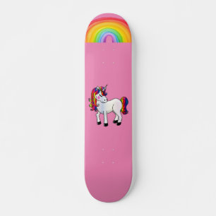 UNICORN RAINBOW ROSA SKATEBOARES FOR GIRLS MINI SKATEBOARD BRÄDA 18,5 CM