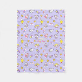 Unicorn Rainbow Star Light Lila Personlig Fleecefilt