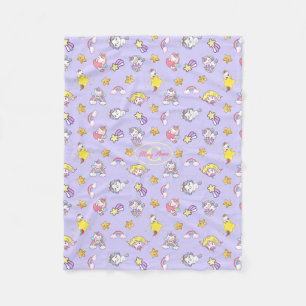 Unicorn Rainbow Star Light Lila Personlig Fleecefilt