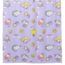 Unicorn Rainbow Star Light Lila Thearing