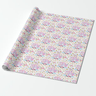 Unicorn Rainbow Stars Magic Namn Birthday  Presentpapper