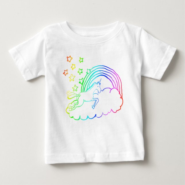 Unicorn Rainbow T Shirt (Framsida)