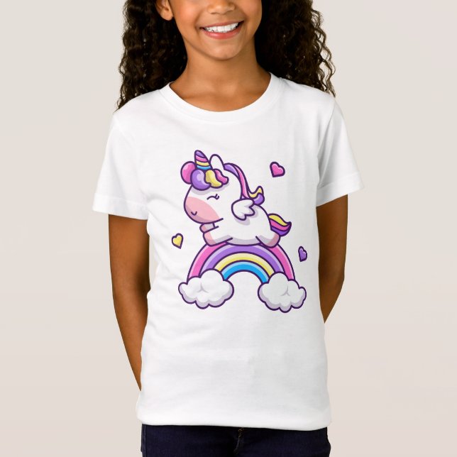 Unicorn Rainbow T Shirt (Framsida)