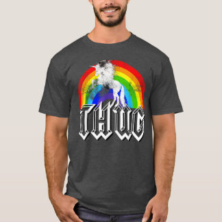 Unicorn Rainbow Thug , Funny distressed Gift  T Shirt
