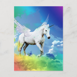 Unicorn Rainbow Vykort