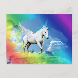 Unicorn Rainbow Vykort