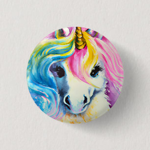 Unicorn Rainbow Watercolor Knapp
