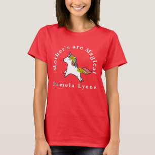 Unicorn Rainbowblommor Mor är Magic T Shirt