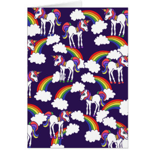 Unicorn Rainbows Hälsningskort