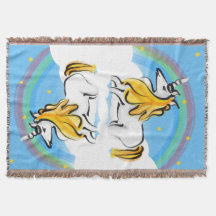 Unicorn, Rainbows och Stars Blanket