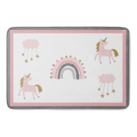 Unicorn Rainbows Stars Rosa Boho Mönster