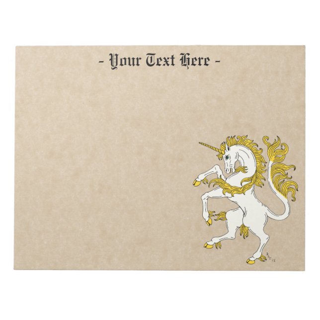 Unicorn Rampant Anteckningsblock (Framsida)