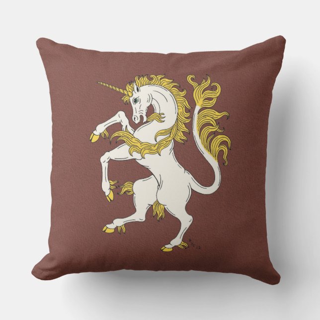 Unicorn Rampant Kudde (Framsida)