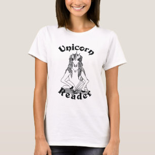 Unicorn Reader Basic Women's Tee - Black Logotyp