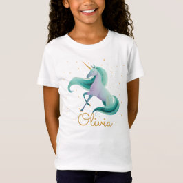Unicorn Reader Girls’ T-Shirt - Personlig Namn