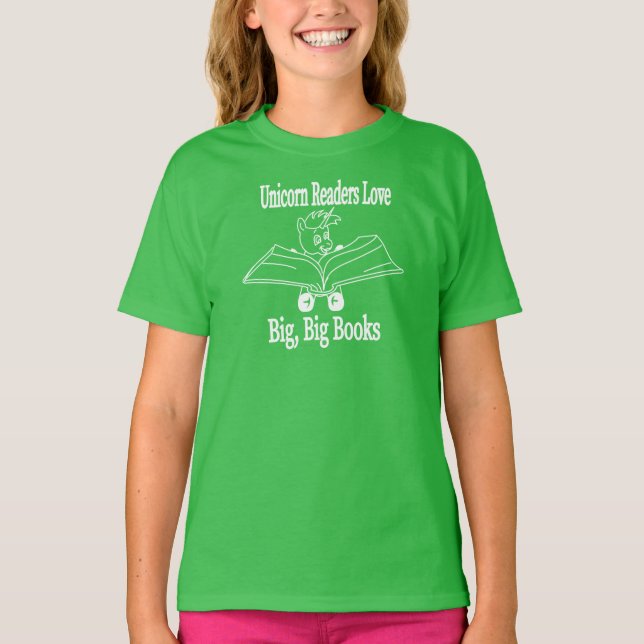 Unicorn Readers Kärlek Big, Big Bokar - WL T Shirt (Framsida)