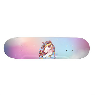 Unicorn & regnbågeSkateboarddäck Mini Skateboard Bräda 18,5 Cm