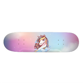 Unicorn & regnbågeSkateboarddäck Mini Skateboard Bräda 18,5 Cm