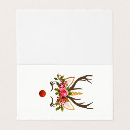 Unicorn Reindeer Antler/julblommor Kort