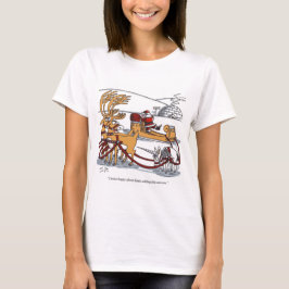 Unicorn Reindeer Kvinnor vita T-shirt