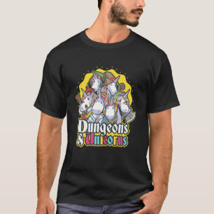 Unicorn Retro Stil T Women RPG Dungeon Funny Nerd Shirt