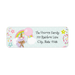 Unicorn Returetiketters Mörk Skin Tone Returadress Etikett