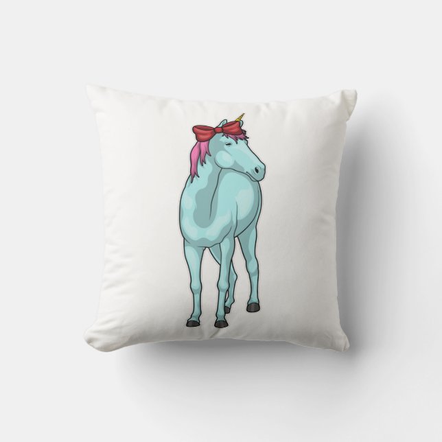 Unicorn Ribbon Kudde (Framsida)