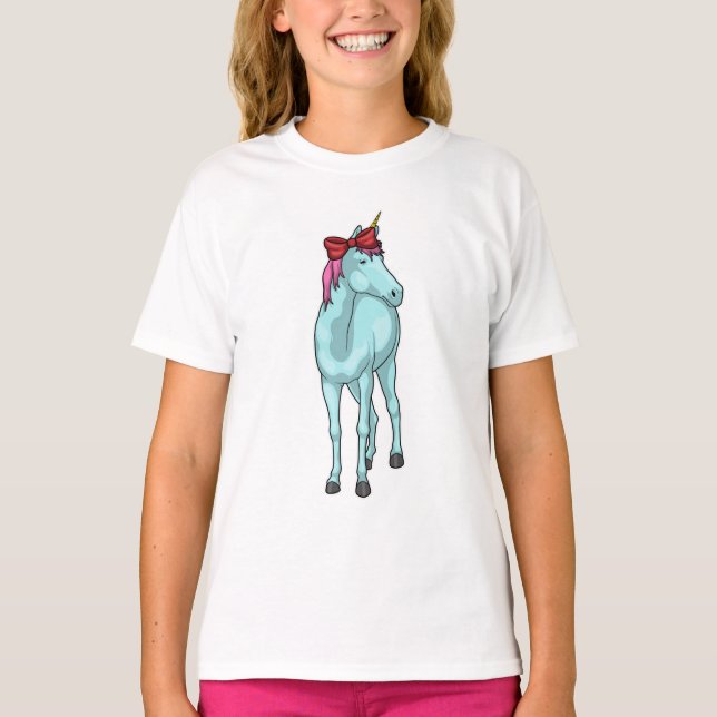 Unicorn Ribbon T Shirt (Framsida)
