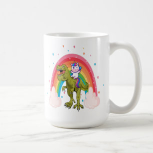 Unicorn Riding Dinosaur Coffee Mugg