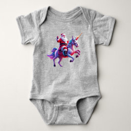 Unicorn Riding Santa T Shirt