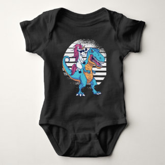 Unicorn Riding T-Rex T Shirt