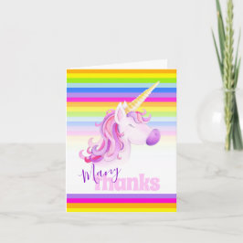 Unicorn Rinbow-tack för ditt kort