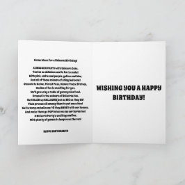 UNICORN-roligt för födelsedagskort Kort