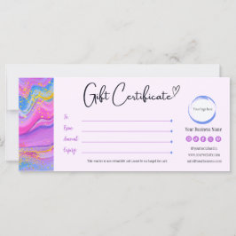 Unicorn Rosa Blue Gult Gift-certifikat