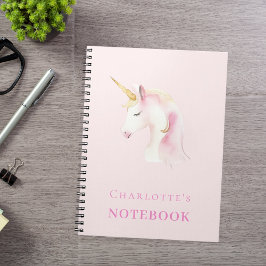 Unicorn rosa Girl Anteckningsbok
