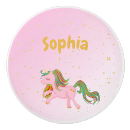 Unicorn Rosa Guld Spots Girly Cute Knopp