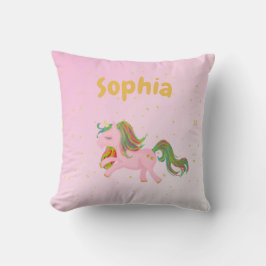 Unicorn Rosa Guld Spots Girly Cute Kudde