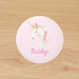 Unicorn rosa namn knopp