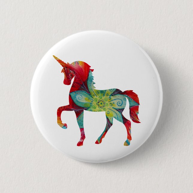 Unicorn Round Badge Knapp (Framsida)