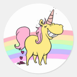 Unicorn round-dekal runt klistermärke