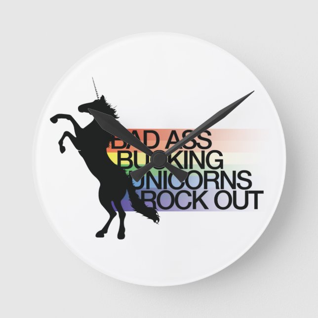Unicorn Rund Klocka (Framsida)