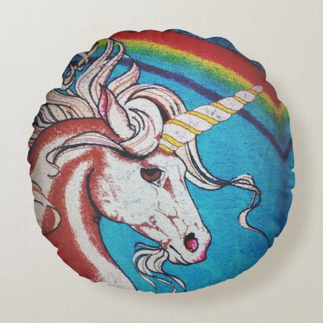 Unicorn Rund Kudde (Framsidan)