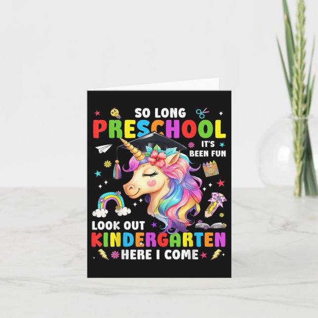 Unicorn så länge före K Studenten Kindergarten här Kort (Framsida)