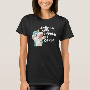 Unicorn Sarcastic Unicon och varför ska jag bry mi T Shirt
