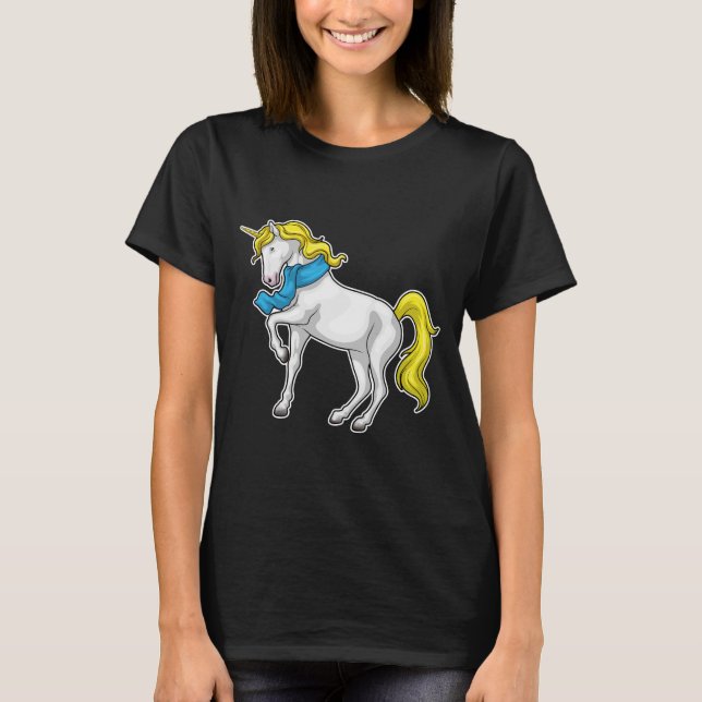 Unicorn Scarf T Shirt (Framsida)