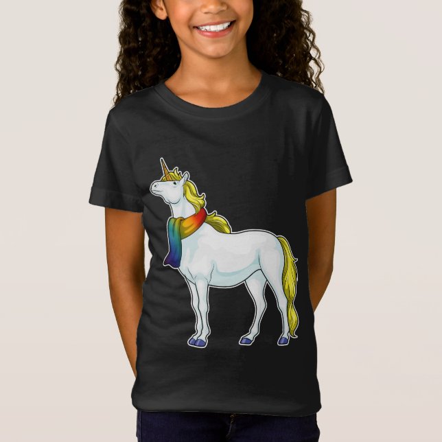 Unicorn Scarf T Shirt (Framsida)