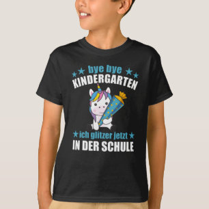 Unicorn School Enrollment Kindergarten Glitter T Shirt